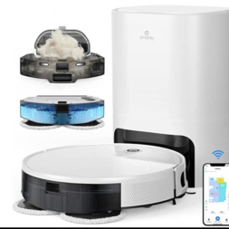 Shark IQ Robot Vacuum AV1002AE with XL Self-Empty Base, Self-Cleaning Brushroll, Advanced Navigation, Wi-Fi, Compatible with Alexa, 2nd Generation