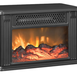 14.6-in W Black Fan-forced Electric Fireplace
