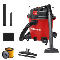 16-Gallons 6.5-HP Corded Wet/Dry Shop Vacuum with Accessories Included