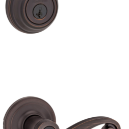 Signatures Lido Venetian Bronze Smartkey Single-Cylinder Deadbolt Universal Keyed Entry Door Handle