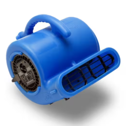 B-Air 1/4 HP Air Mover Blower Fan for Water Damage Restoration Carpet Dryer Floor Home and Plumbing Use in Blue