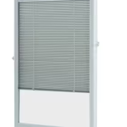 Add on blind 0.59-in Slat Width 22-in x 36-in Cordless White Aluminum Light Filtering Mini Blinds