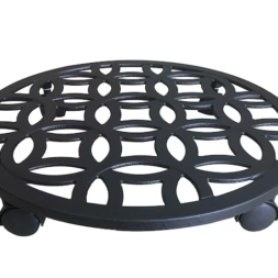 17-in L x 17-in D x 2.7-in H Black Plant Caddy
