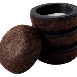 4-Pack 1-1/4-in Brown Round Felt Pad Cups