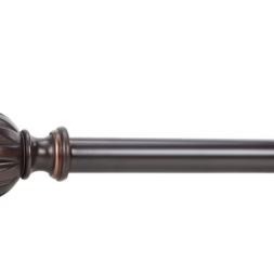 72-in To 144-in Brown Steel Single Curtain Rod