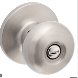 Baron Satin Nickel Interior Bed/Bath Privacy Door Knob