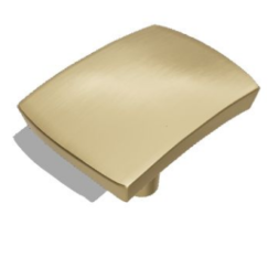 Caroline 1-7/16-in Brushed Brass Rectangular Modern Cabinet Knob