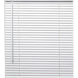 Light Filtering 1-in Slat Width 35-in x 72-in Cordless White Vinyl Light Filtering Mini Blinds