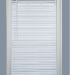 Premium 2-in Slat Width 27-in x 64-in Cordless White Vinyl Room Darkening Horizontal Blinds