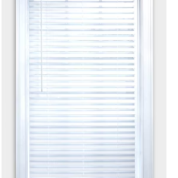 Trim+Go 2-in Slat Width 31-in x 72-in Cordless White Faux Wood Room Darkening Horizontal Blinds