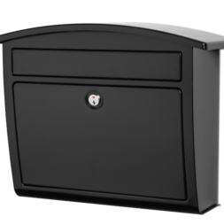 Wall Mount Black Metal Standard Lockable Mailbox