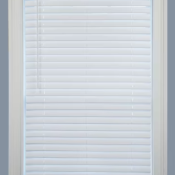 Premium 2-in Slat Width 35-in x 72-in Cordless White Vinyl Room Darkening Horizontal Blinds
