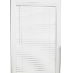 Trim+Go 2-in Slat Width 35-in x 48-in Cordless White Faux Wood Room Darkening Horizontal Blinds